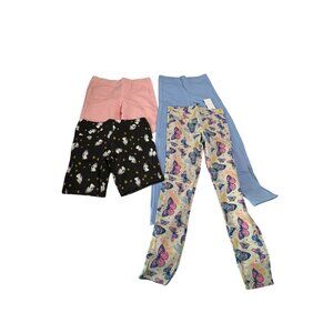 Girls 2-Pack Leggings & Shorts Set With Butterfly & Unicorn Prints Size 8